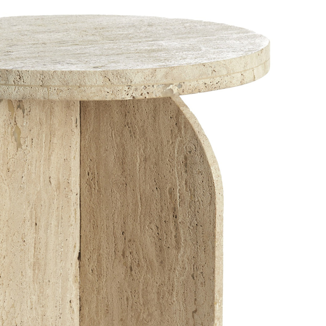Otinia Travertine Side Table - Sand Light & Living 4