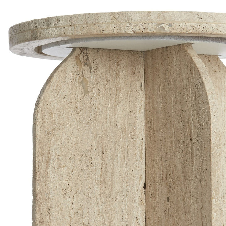 Otinia Travertine Side Table - Sand Light & Living 7