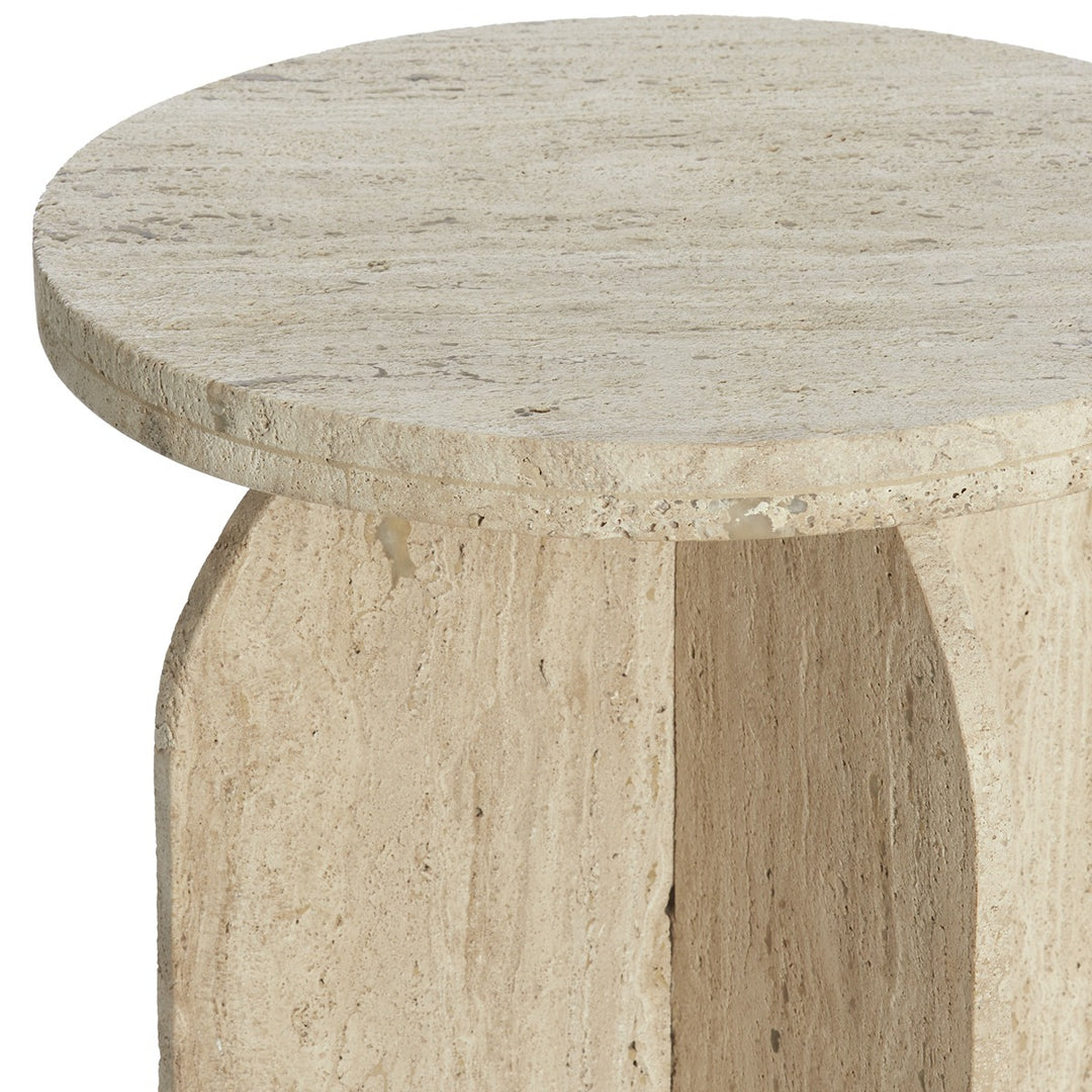 Otinia Travertine Side Table - Sand Light & Living 8