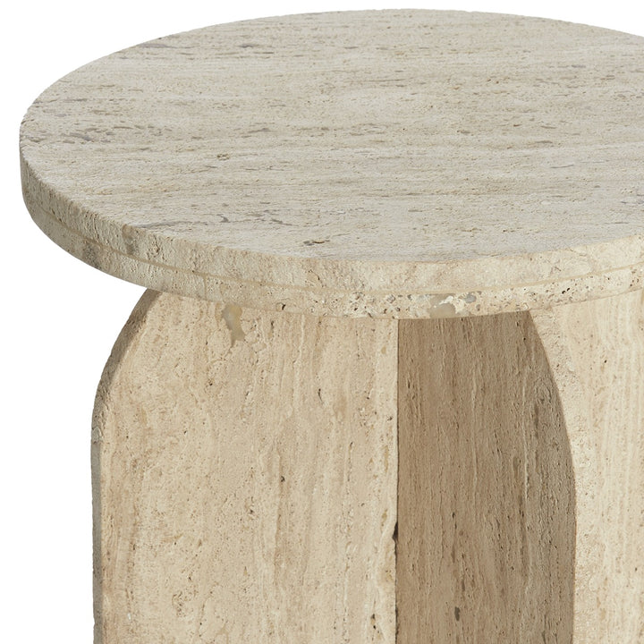 Otinia Travertine Side Table - Sand Light & Living 8