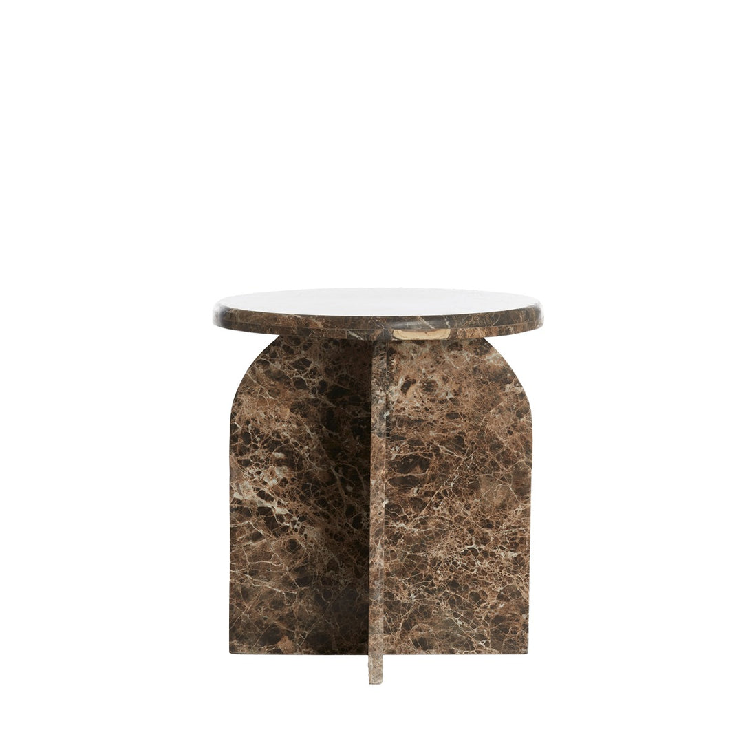 Otinia Marble Side Table - Dark Brown Light & Living 4