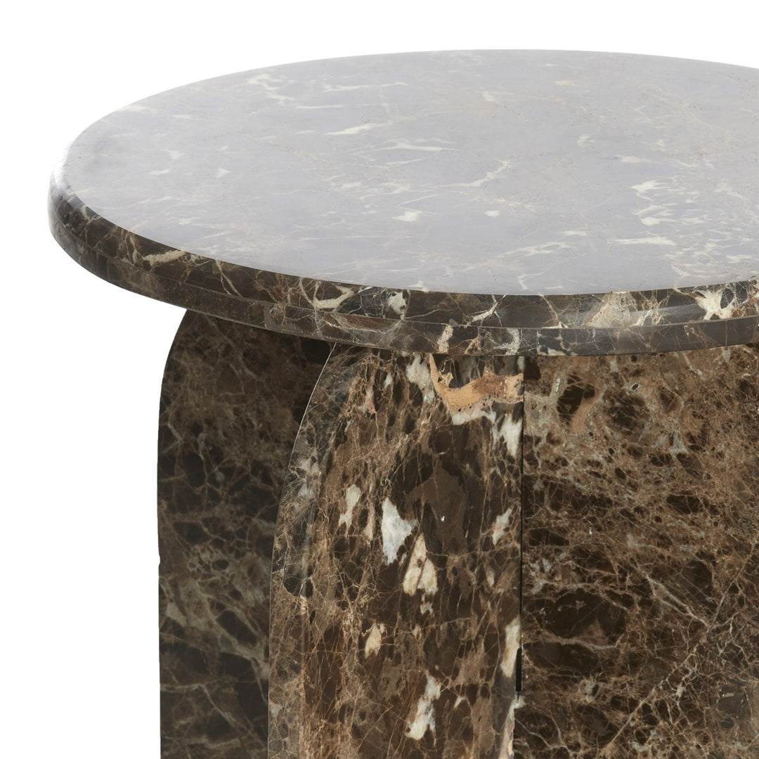Otinia Marble Side Table - Dark Brown Light & Living 6