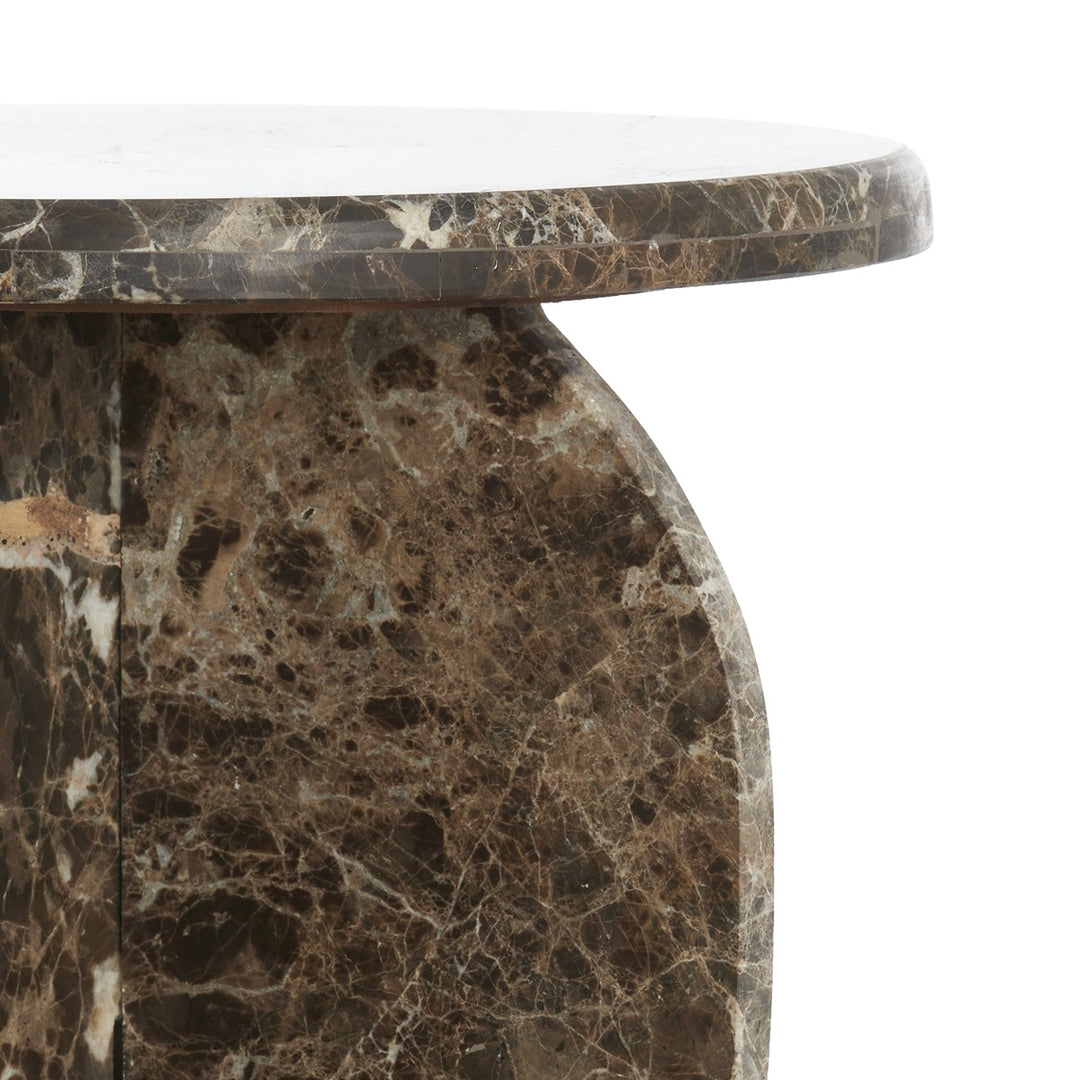 Otinia Marble Side Table - Dark Brown Light & Living 7