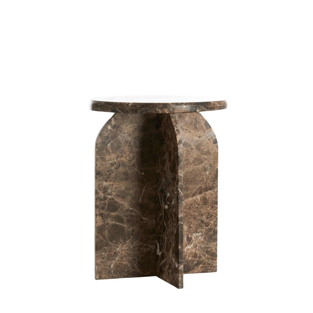 Otinia Marble Side Table - Dark Brown Light & Living 10