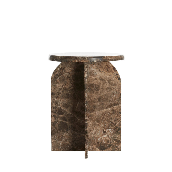 Otinia Marble Side Table - Dark Brown Light & Living 12