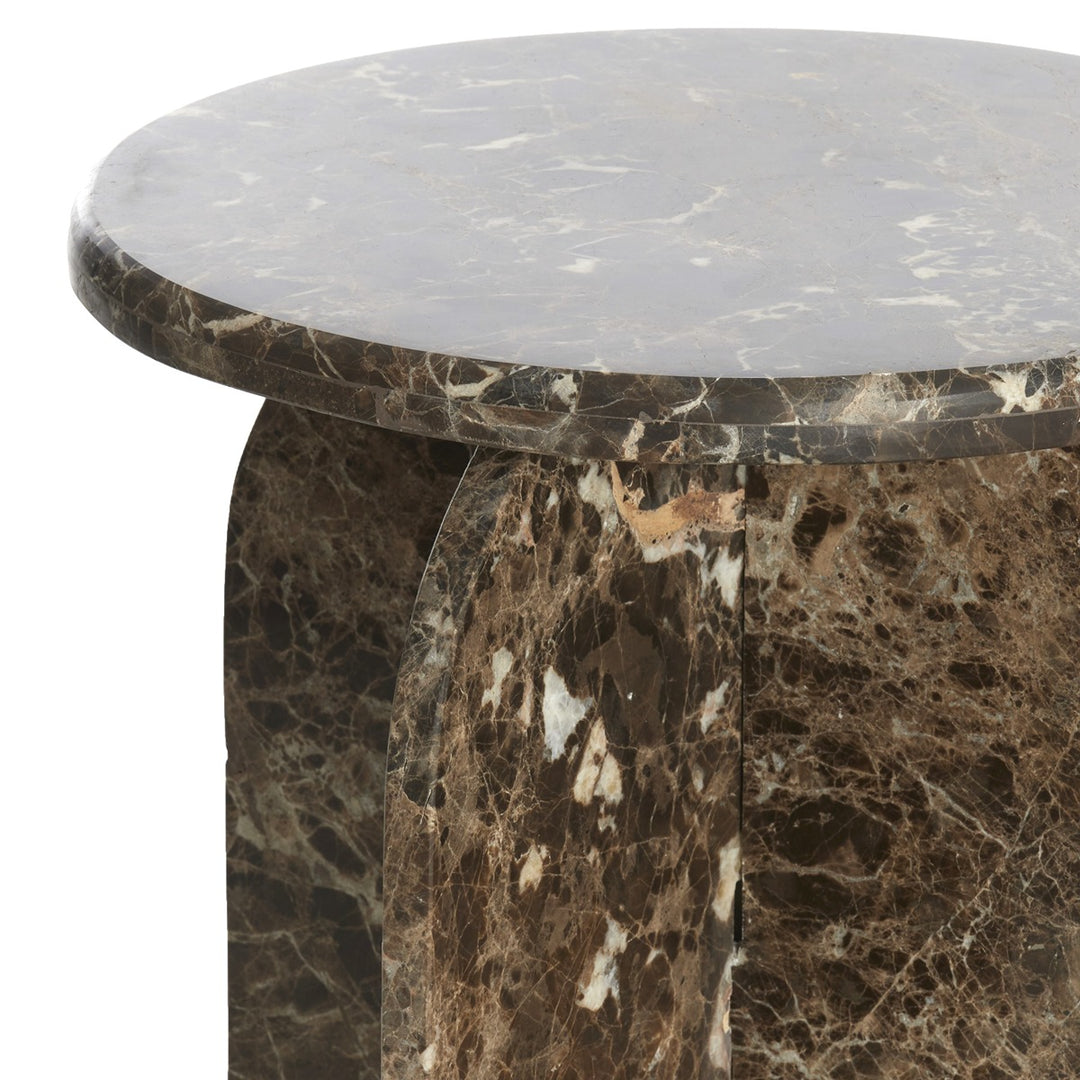Otinia Marble Side Table - Dark Brown Light & Living 13