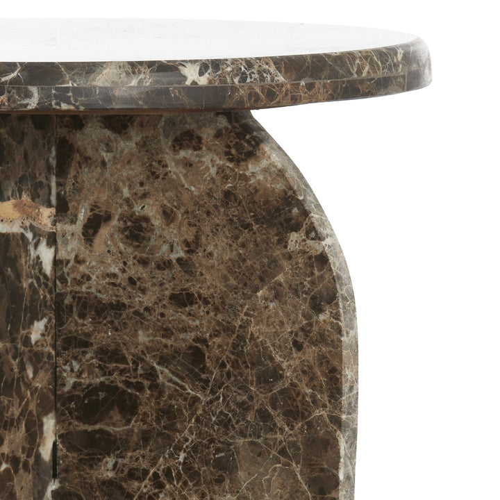 Otinia Marble Side Table - Dark Brown Light & Living 14