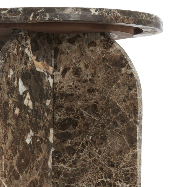 Otinia Marble Side Table - Dark Brown Light & Living 15