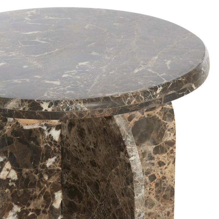 Otinia Marble Side Table - Dark Brown Light & Living 17