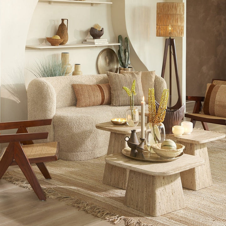Kepami Travertine Side Table - Sand Light & Living 11