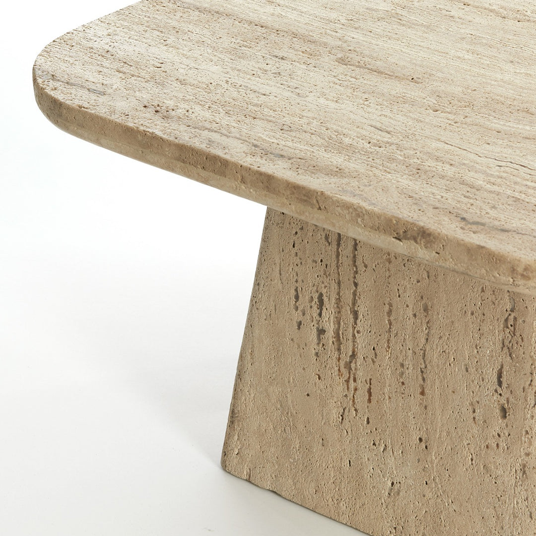 Kepami Travertine Square Coffee Table - Sand Light & Living 6