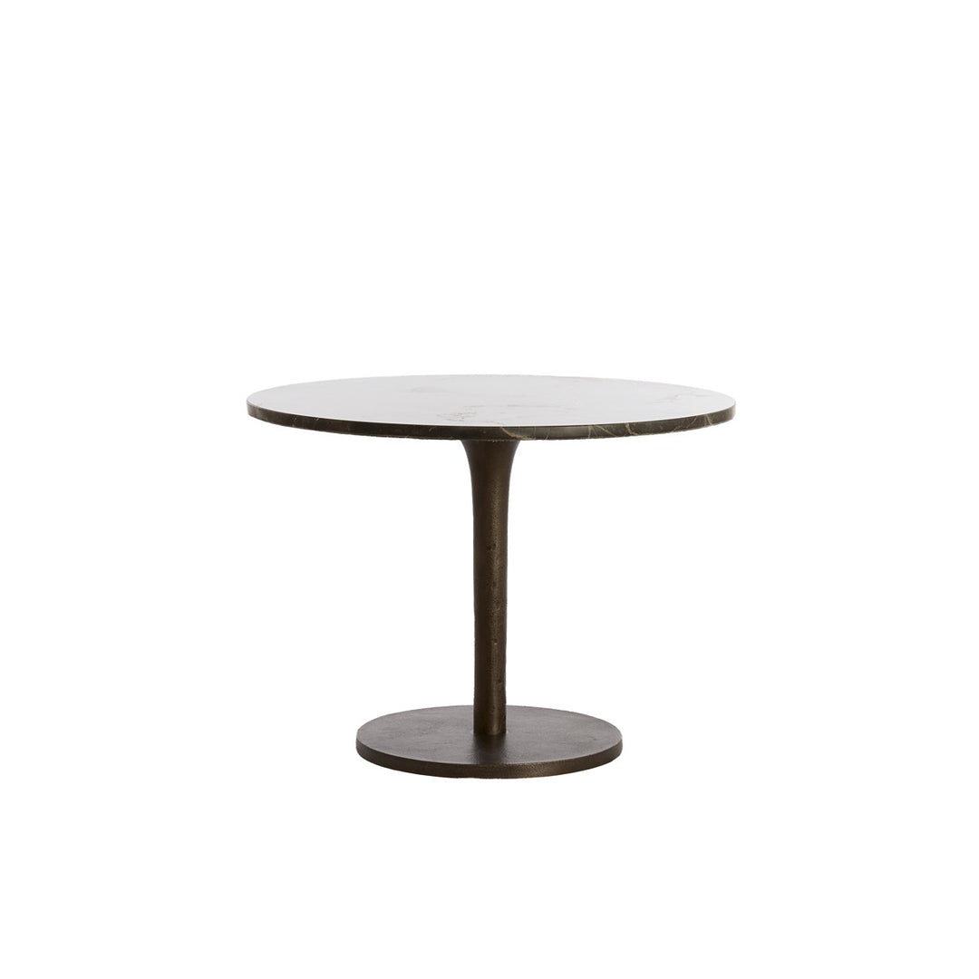 Pazo Marble Side Table - Dark Brown Light & Living 1