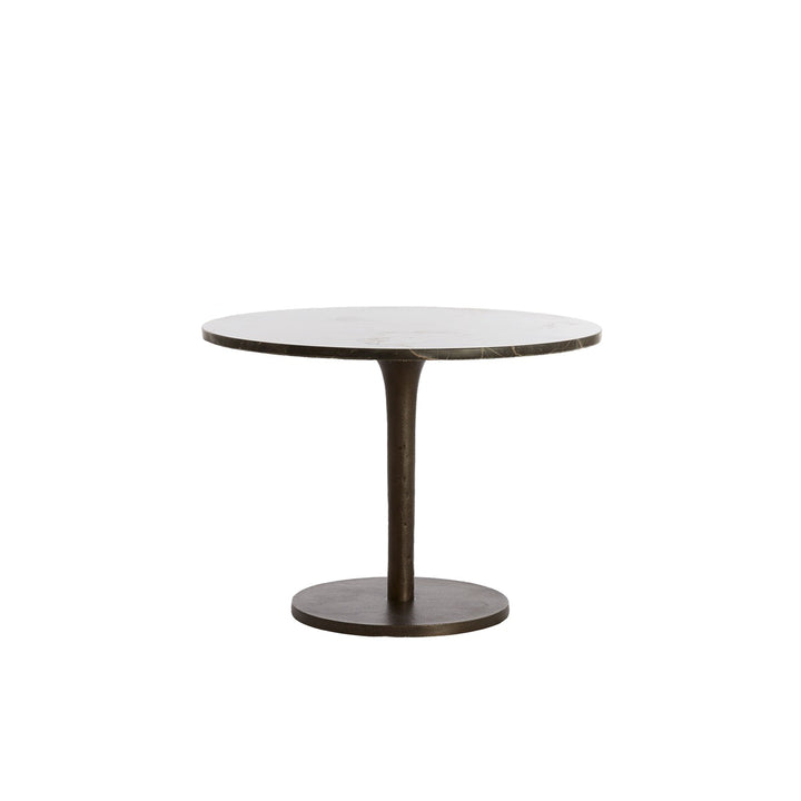 Pazo Marble Side Table - Dark Brown Light & Living 1