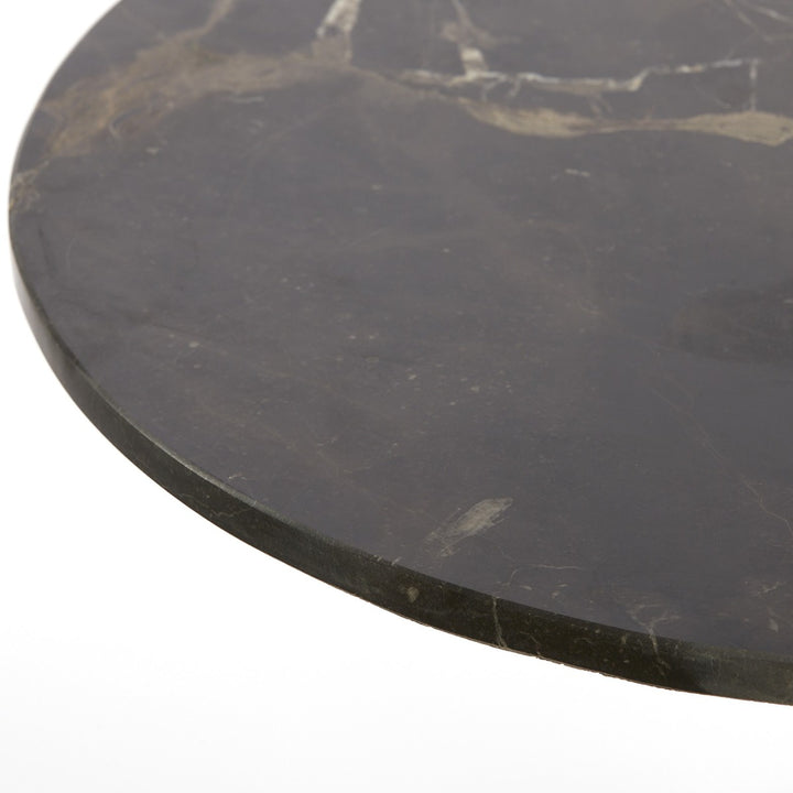 Pazo Marble Side Table - Dark Brown Light & Living 2