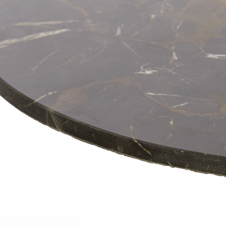 Pazo Marble Side Table - Dark Brown Light & Living 3