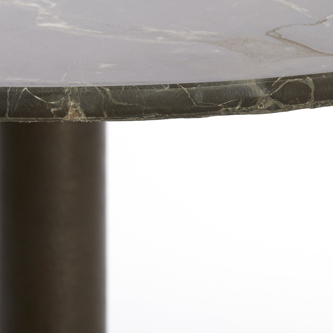 Pazo Marble Side Table - Dark Brown Light & Living 4