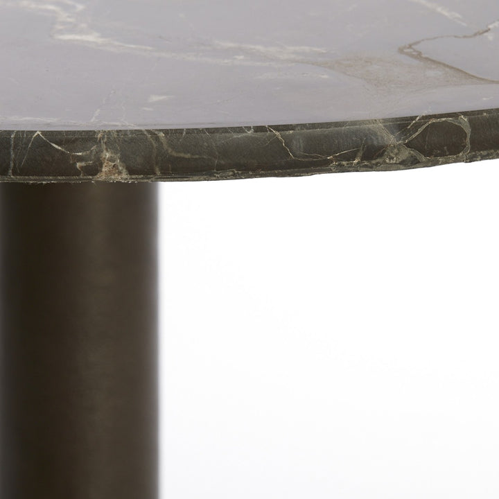 Pazo Marble Side Table - Dark Brown Light & Living 4
