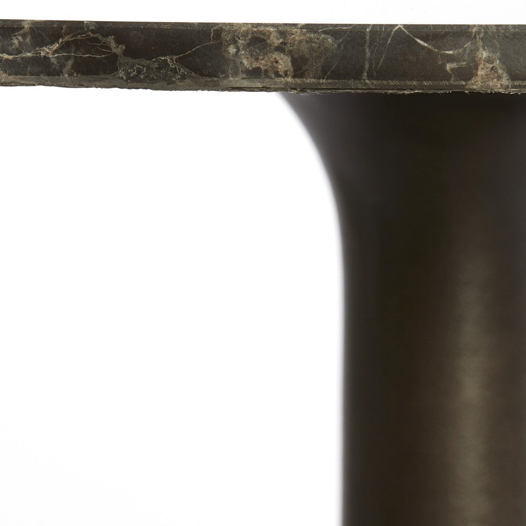 Pazo Marble Side Table - Dark Brown Light & Living 5