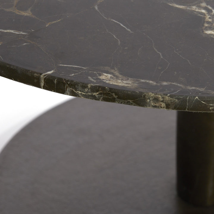 Pazo Marble Side Table - Dark Brown Light & Living 6