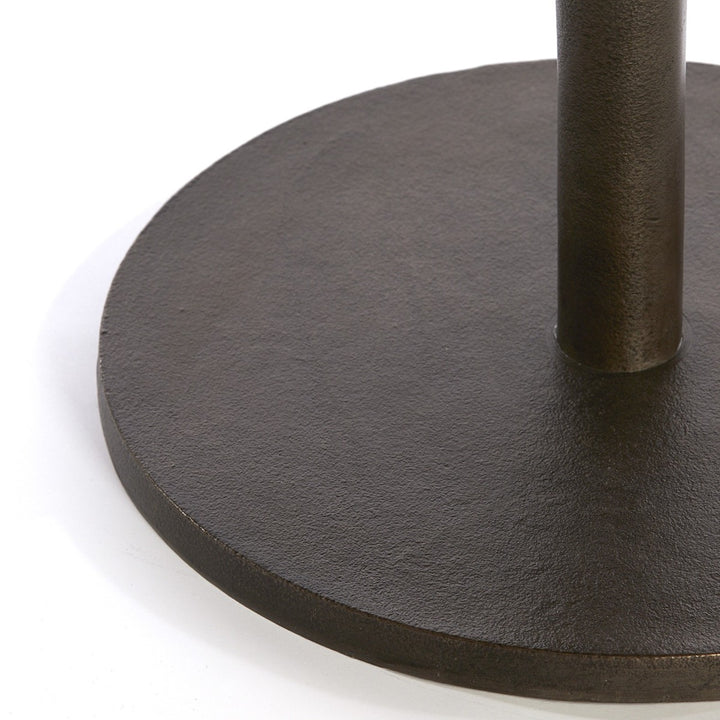 Pazo Marble Side Table - Dark Brown Light & Living 7