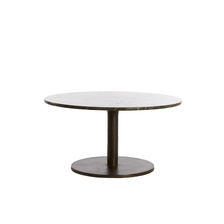 Pazo Round Coffee Table - Dark Brown Marble Light & Living 1