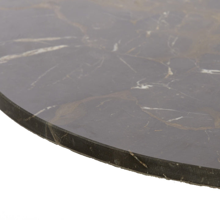 Pazo Round Coffee Table - Dark Brown Marble Light & Living 3