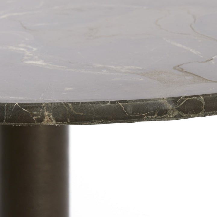 Pazo Round Coffee Table - Dark Brown Marble Light & Living 4
