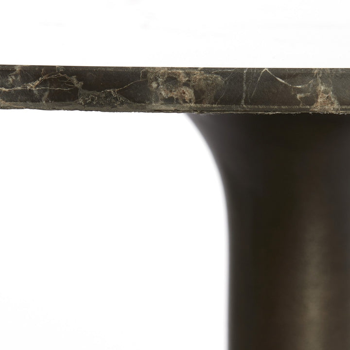 Pazo Round Coffee Table - Dark Brown Marble Light & Living 5