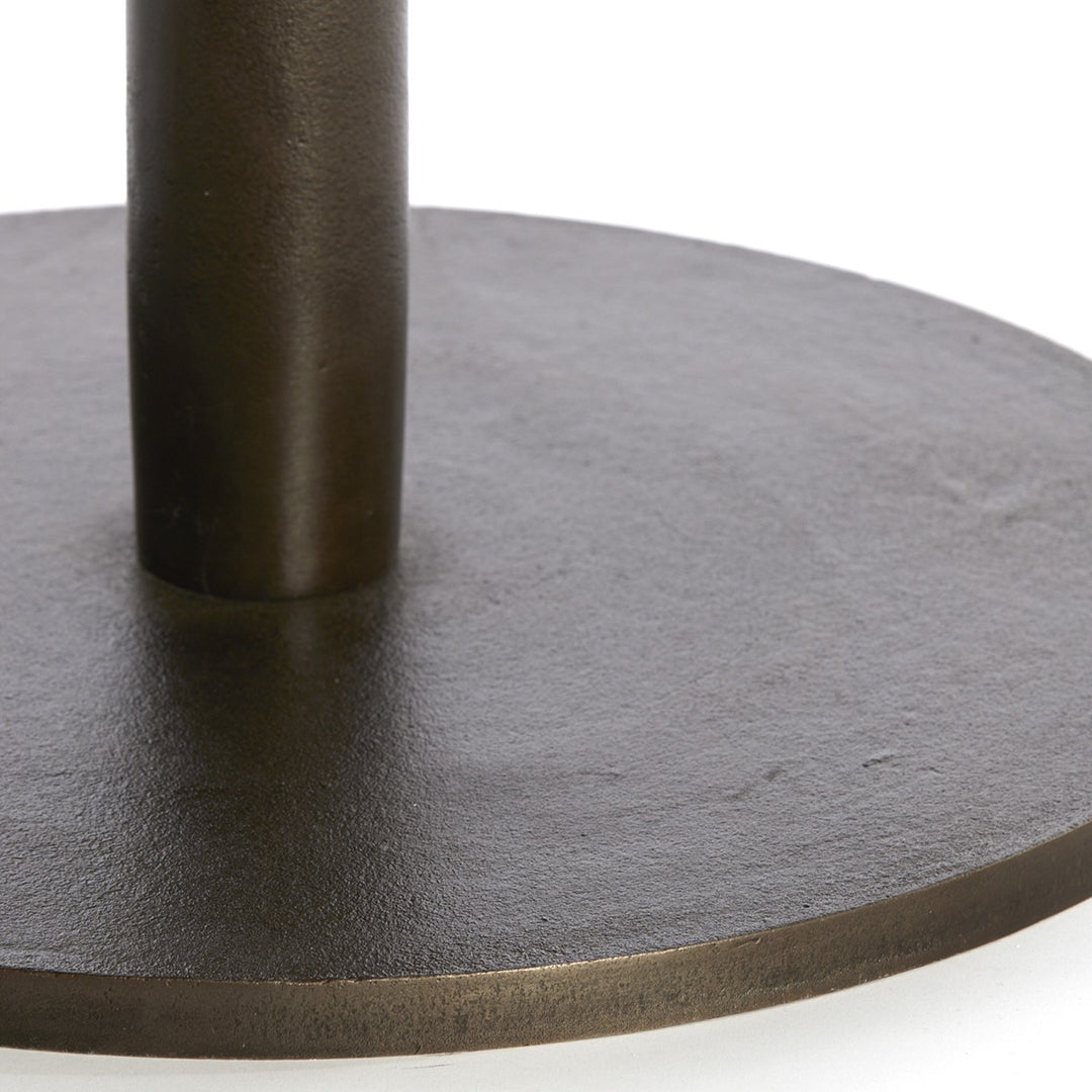Pazo Round Coffee Table - Dark Brown Marble Light & Living 7