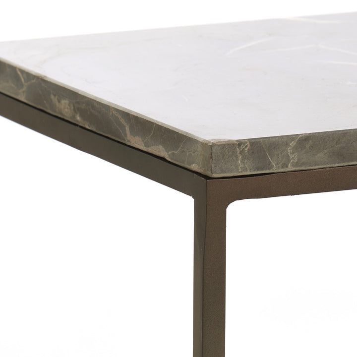Morena Set of 2 Console Tables - Brown Marble Light & Living 3