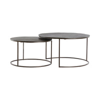 Light & Living Set of 2 Talca Dark Brown Coffee Tables