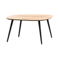 Light & Living Set of 3 Viejo Natural Wood & Black Coffee Tables