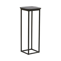 Light & Living Set of 2 Quenza Pillars - Acacia Wood & Black