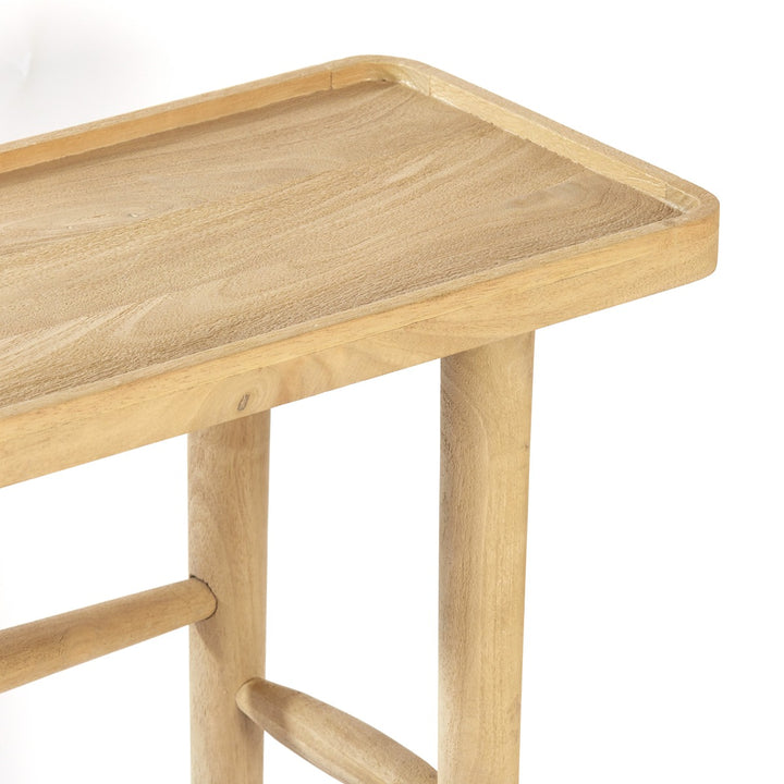 Qiano Mango Wood Console Table - Natural Light & Living 5
