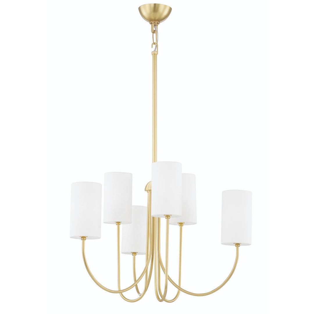 0 6 Light Chandelier - Aged Brass Hudson Valley Lighting 2