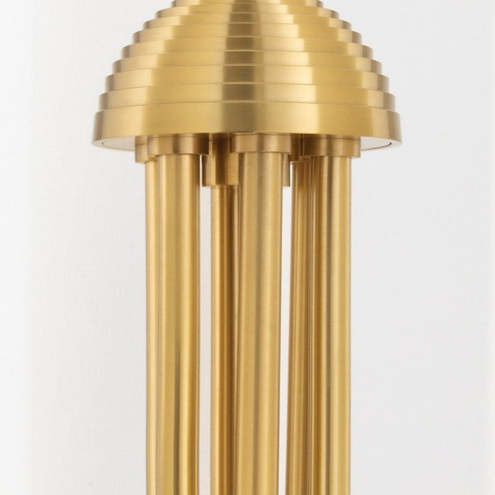 0 6 Light Chandelier - Aged Brass Hudson Valley Lighting 4