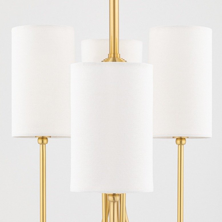 0 6 Light Chandelier - Aged Brass Hudson Valley Lighting 6