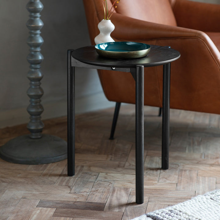 Burley Round Side Table - Black GalleryDirect 2