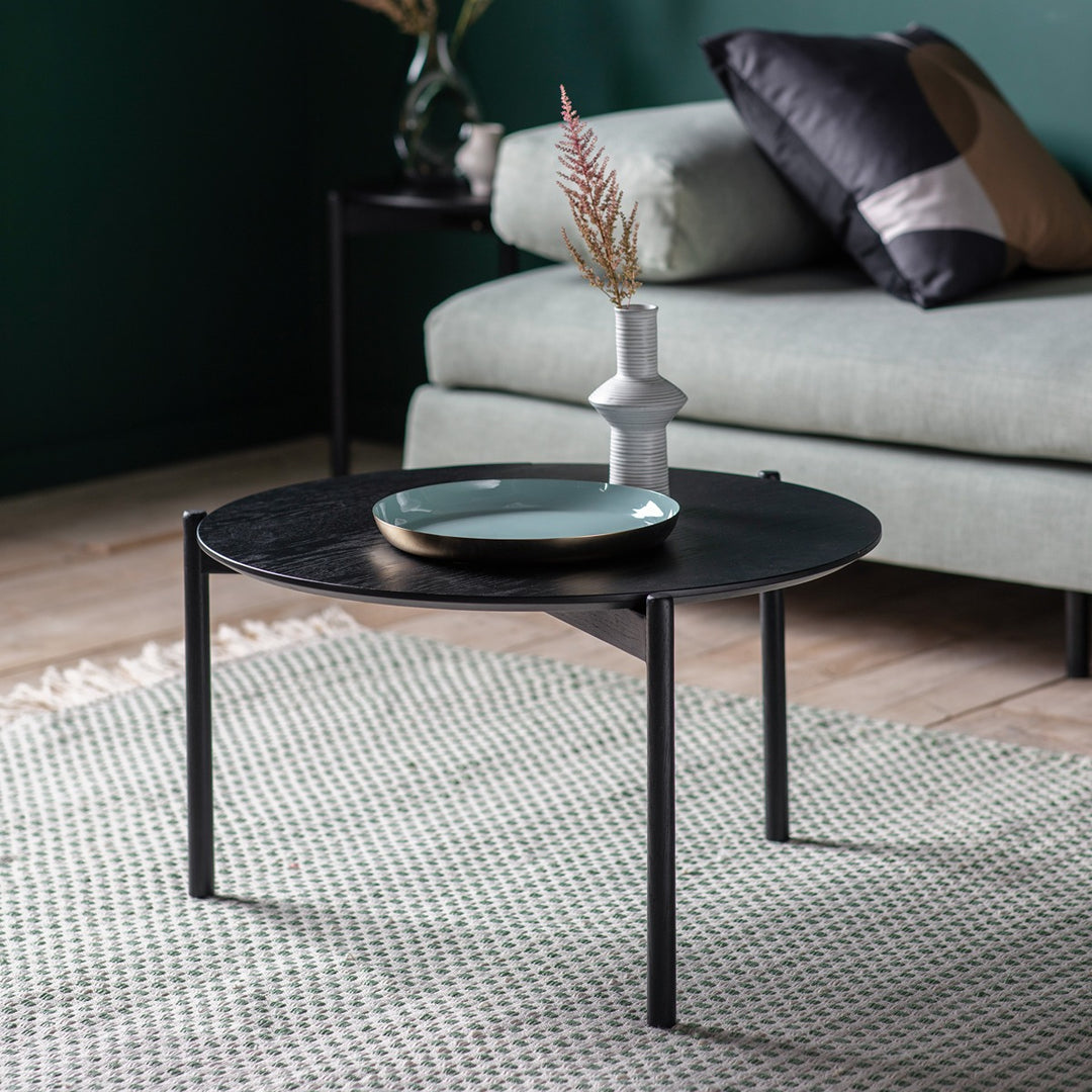 Burley Round Coffee Table - Black GalleryDirect 2