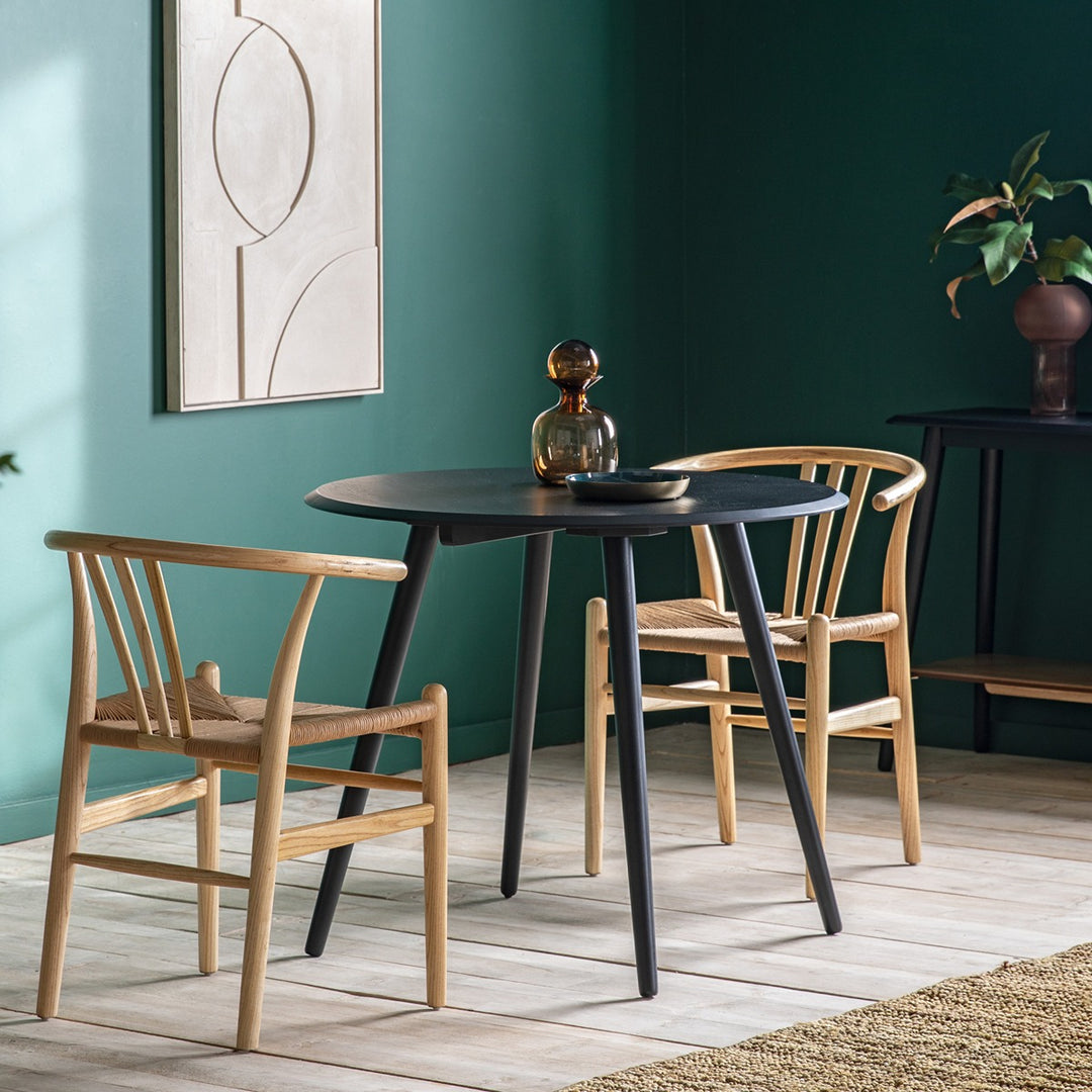 Maddox Round Dining Table - Black GalleryDirect 2