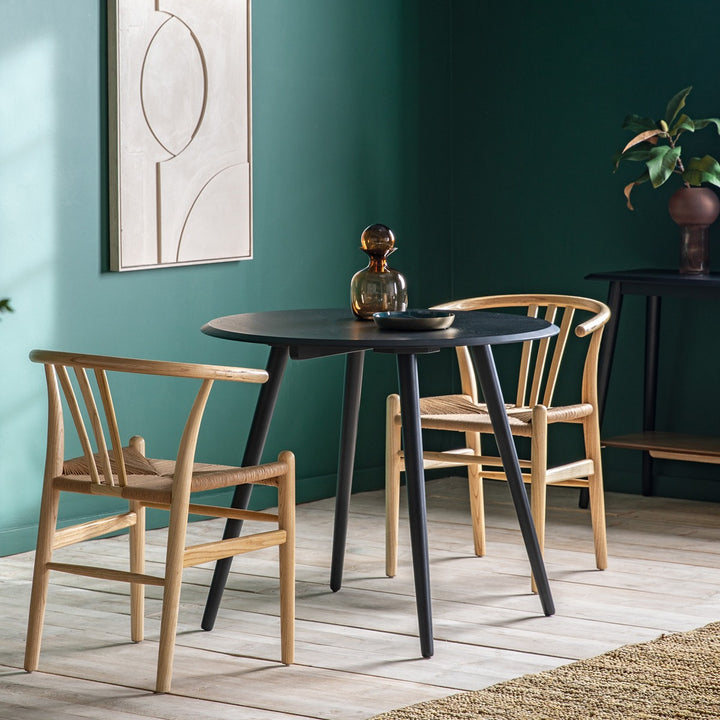Maddox Round Dining Table - Black GalleryDirect 2