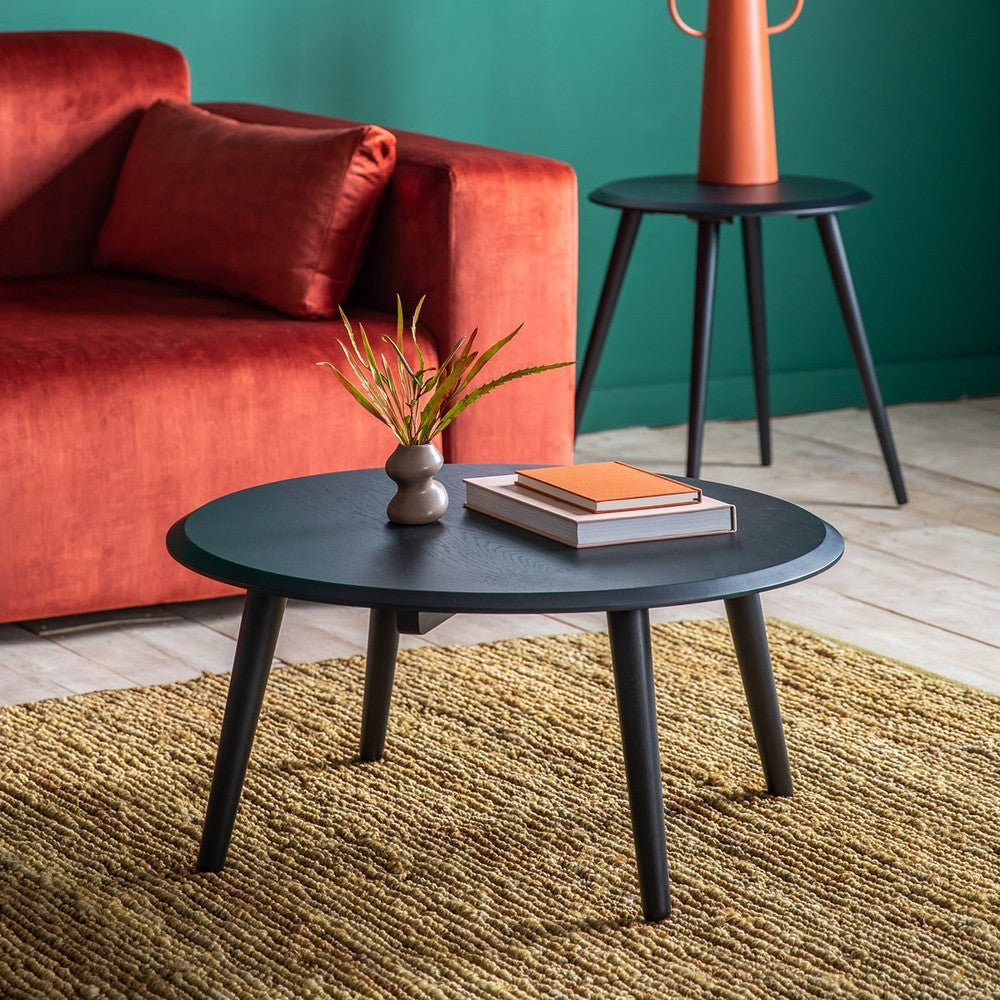 Maddox Round Coffee Table - Black GalleryDirect 2