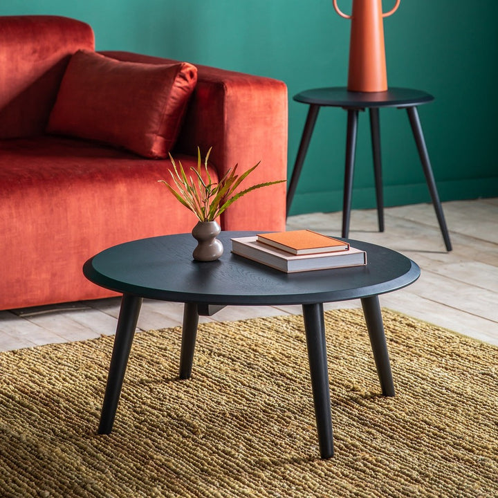 Maddox Round Coffee Table - Black GalleryDirect 2