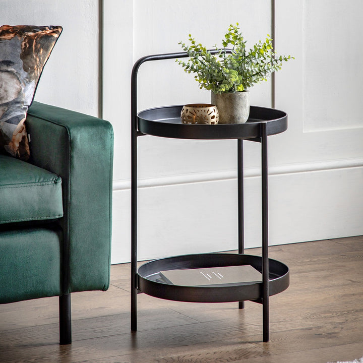 Sennen Round Side Table - Black GalleryDirect 2