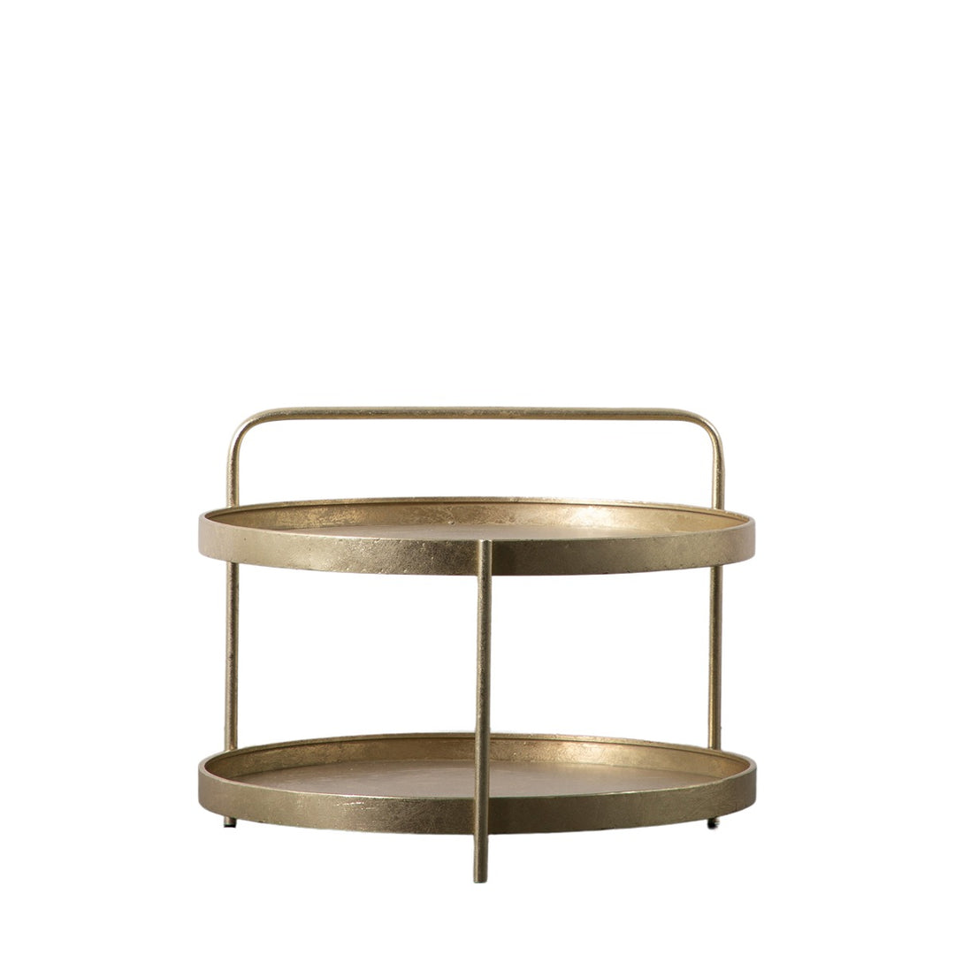Sennen Round Coffee Table - Gold GalleryDirect 1