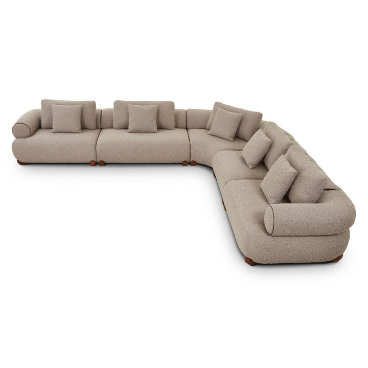 Cotto Modular Sofa Left - Amalfy Taupe & Middle Brown