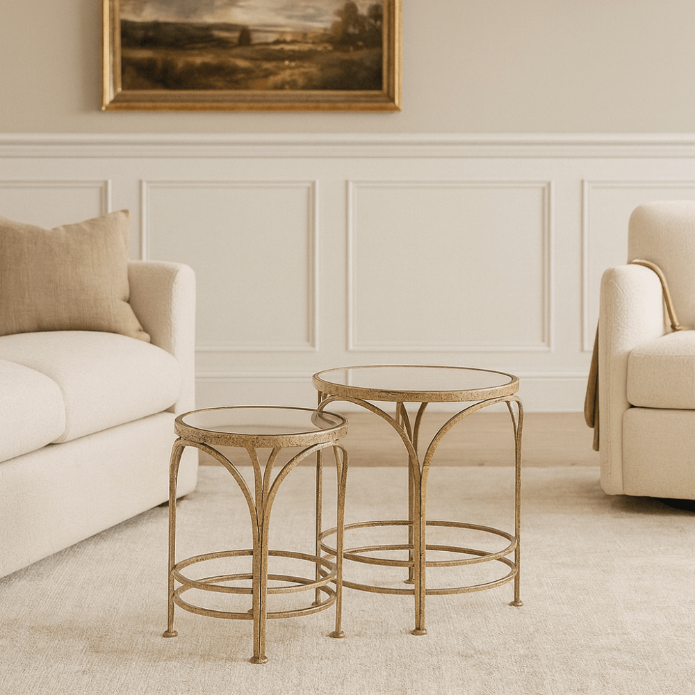 Ethan Set of 2 Mirrored Nest Tables