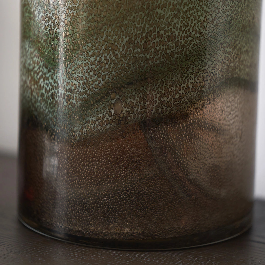 Valtellina Brown & Green Glass Vase