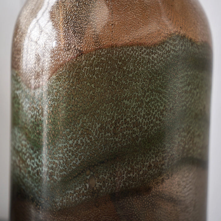 Valtellina Brown & Green Glass Vase
