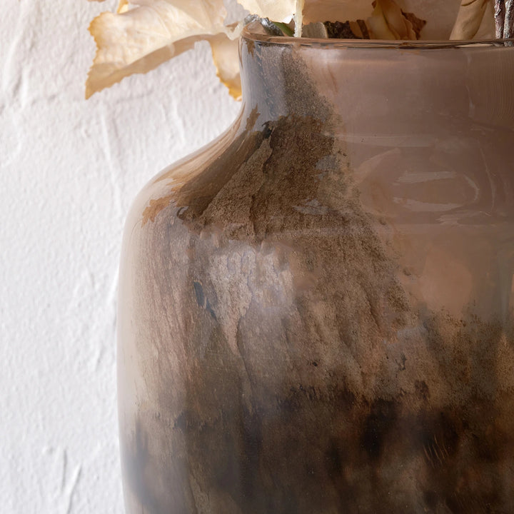 Cerdanya Brown & Beige Glass Vase